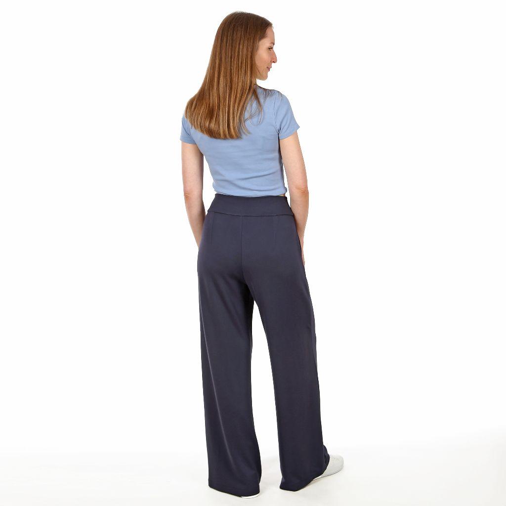 Papierschnittmuster Jerseyhose mit Bundfalte Frau Ada XS-XXL